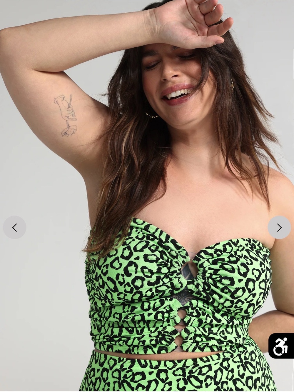 Esther Leopard Print Cutout Bikini Top